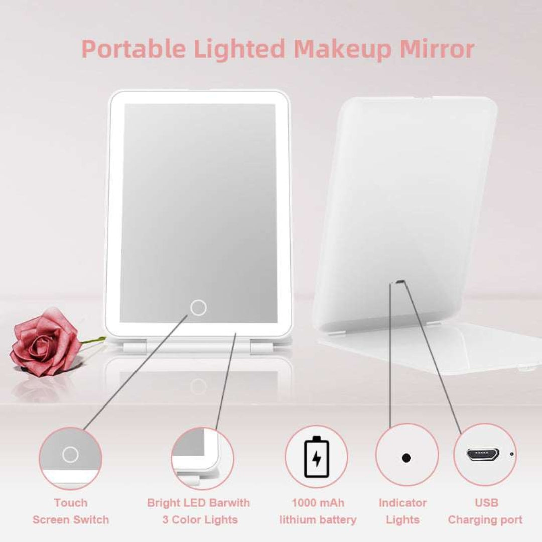 BACK IN STOCK: La Jefecita Black LED iPad Size mirror