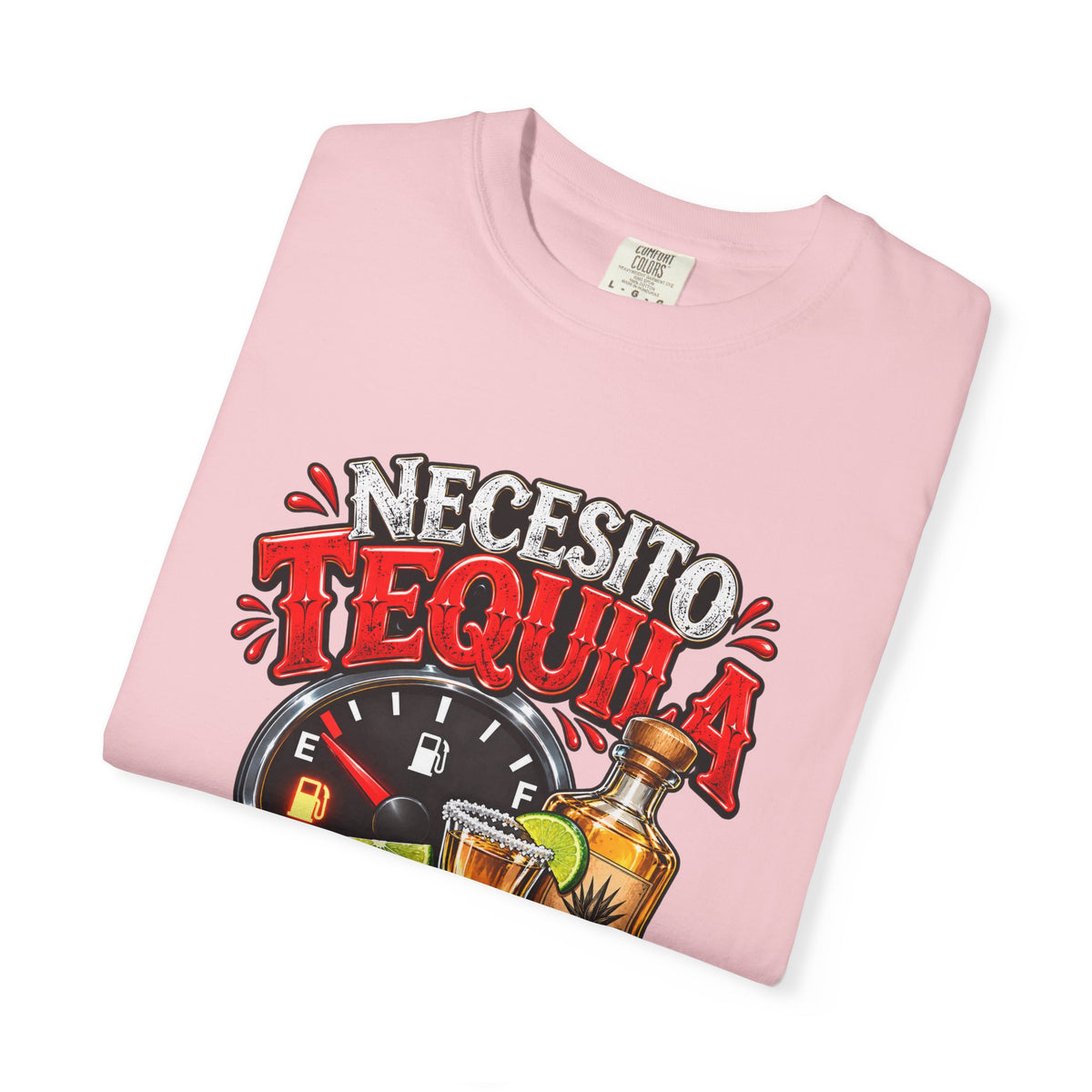 Necesito Tequila T-shirt | Tequila Bottle & Shot Glass Illustration