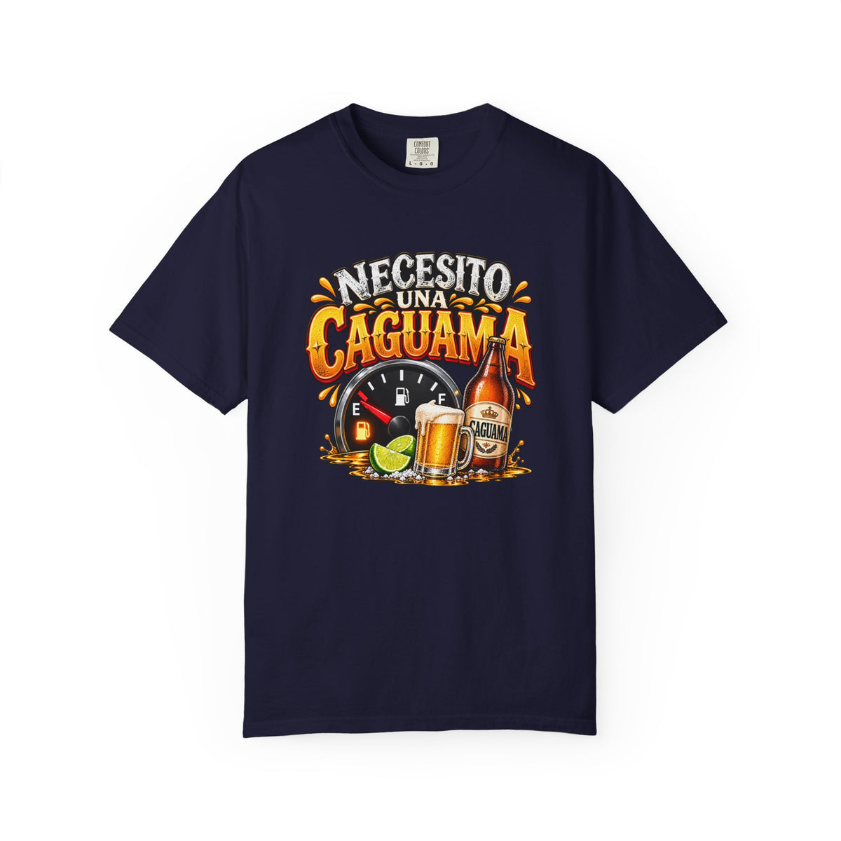 Necesito Una Caguama T-shirt | Beer Bottle, Mug & Lime Design