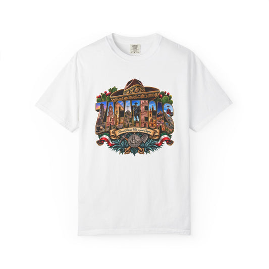 Zacatecas Postcard T-Shirt | Desert Cactus City Skyline