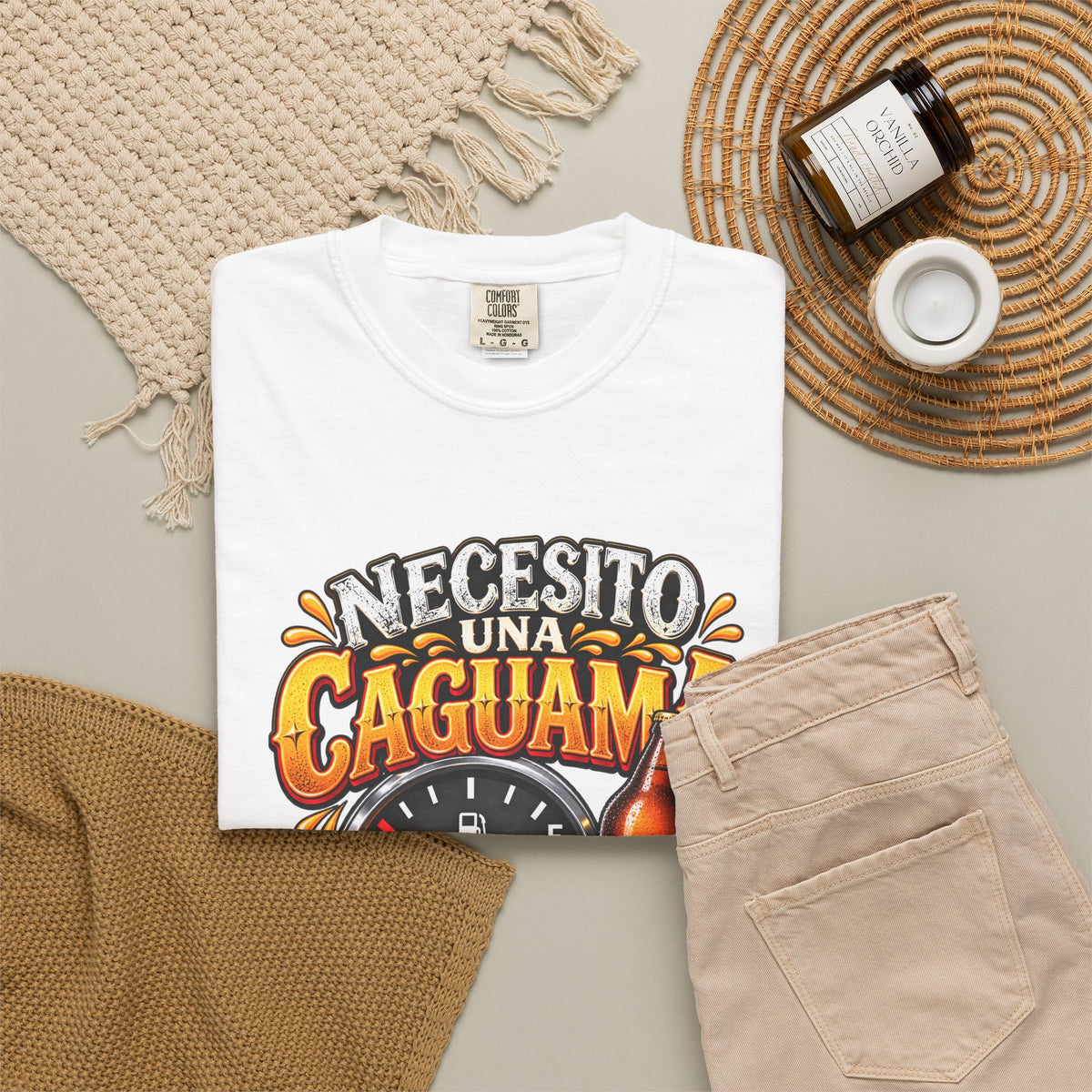 Necesito Una Caguama T-shirt | Beer Bottle, Mug & Lime Design