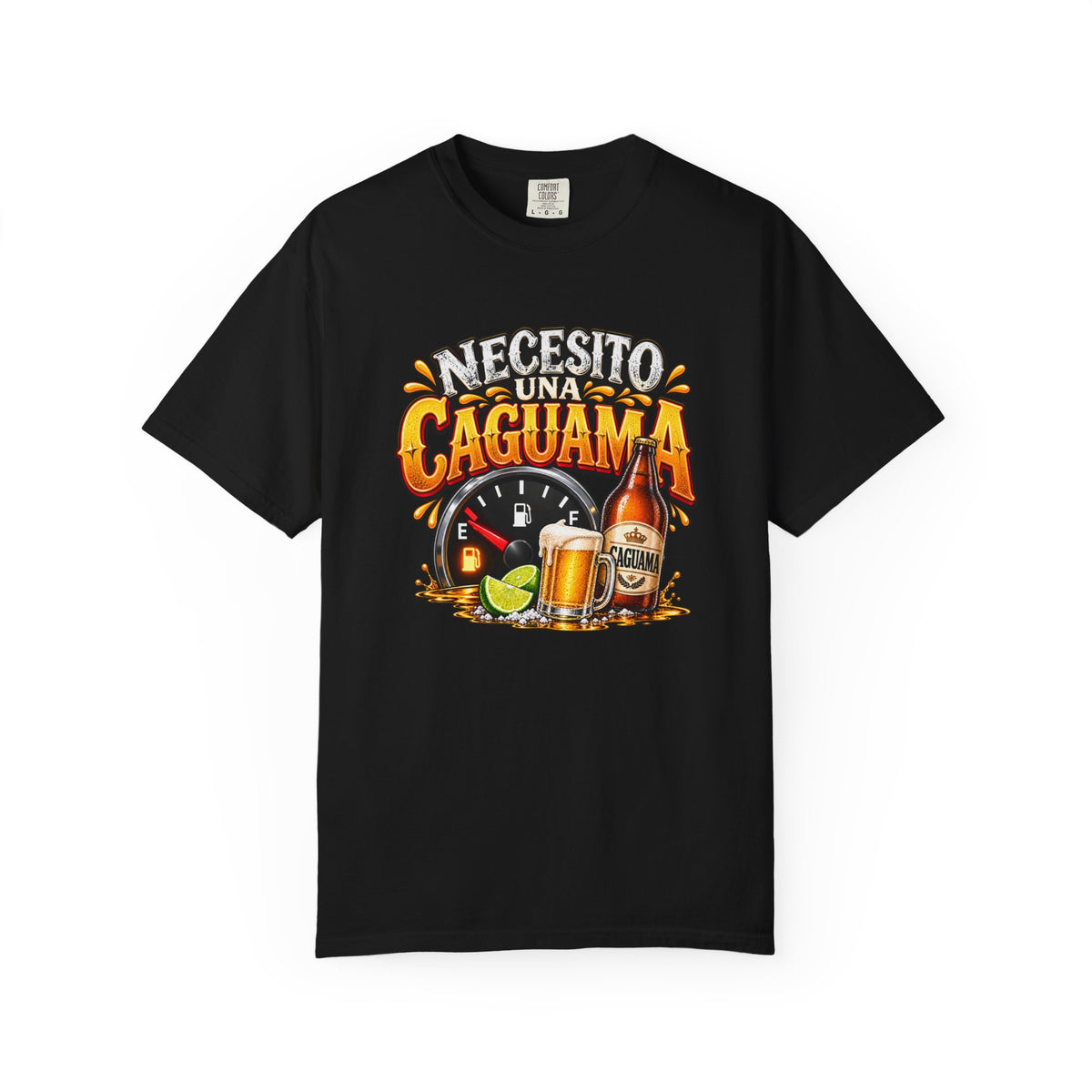 Necesito Una Caguama T-shirt | Beer Bottle, Mug & Lime Design