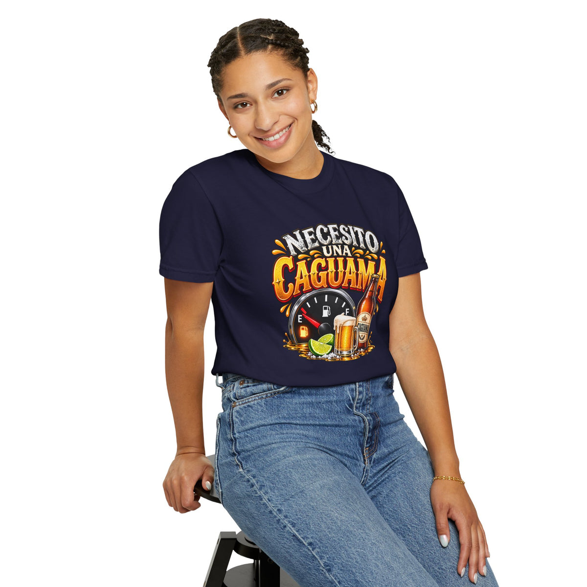 Necesito Una Caguama T-shirt | Beer Bottle, Mug & Lime Design
