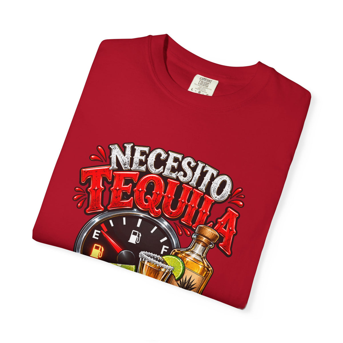 Necesito Tequila T-shirt | Tequila Bottle & Shot Glass Illustration
