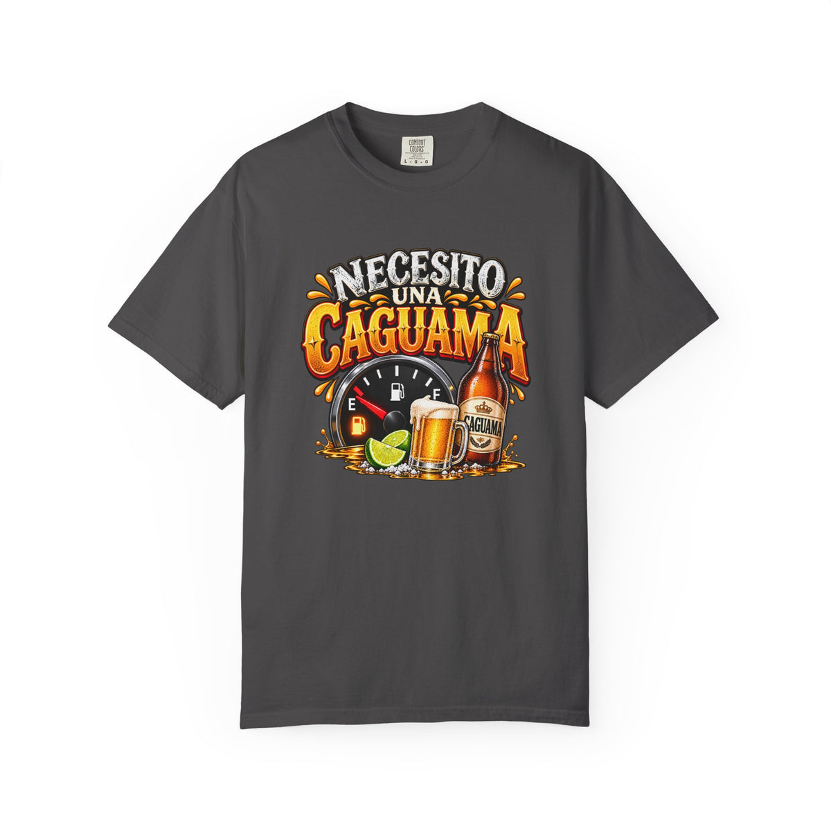 Necesito Una Caguama T-shirt | Beer Bottle, Mug & Lime Design