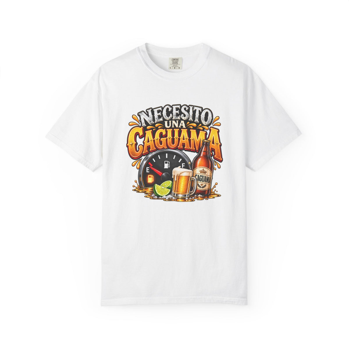 Necesito Una Caguama T-shirt | Beer Bottle, Mug & Lime Design
