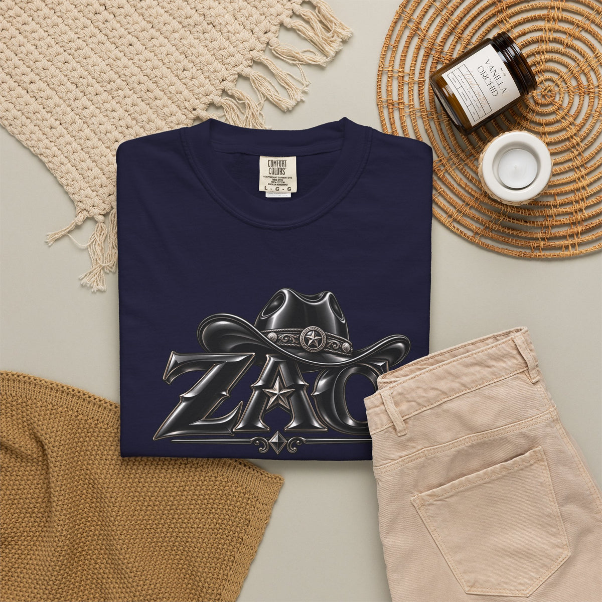 ZAC cowboy logo T-shirt | Western ranch graphic tee