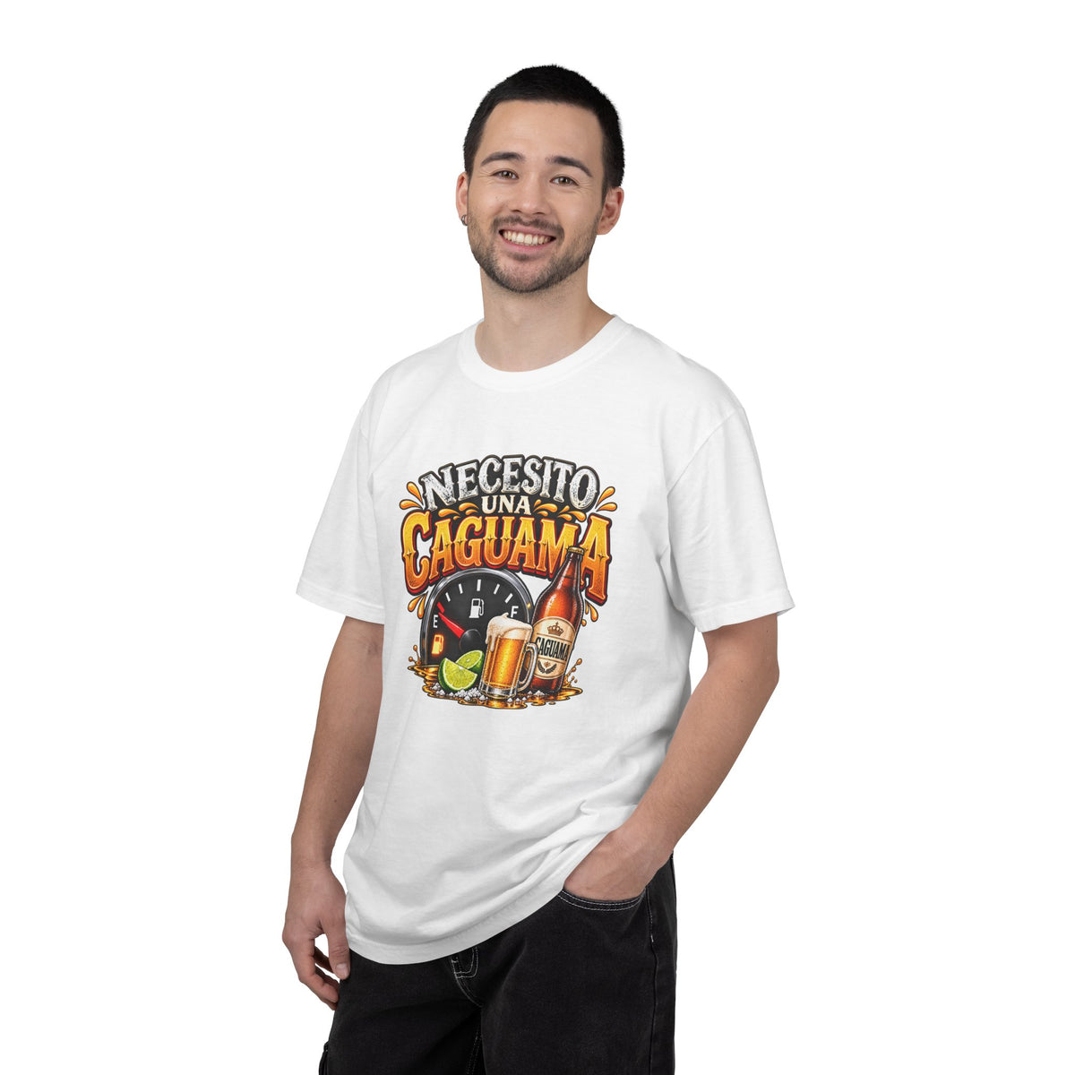 Necesito Una Caguama T-shirt | Beer Bottle, Mug & Lime Design