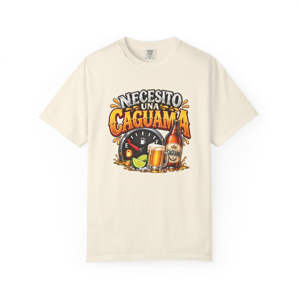 Necesito Una Caguama T-shirt | Beer Bottle, Mug & Lime Design