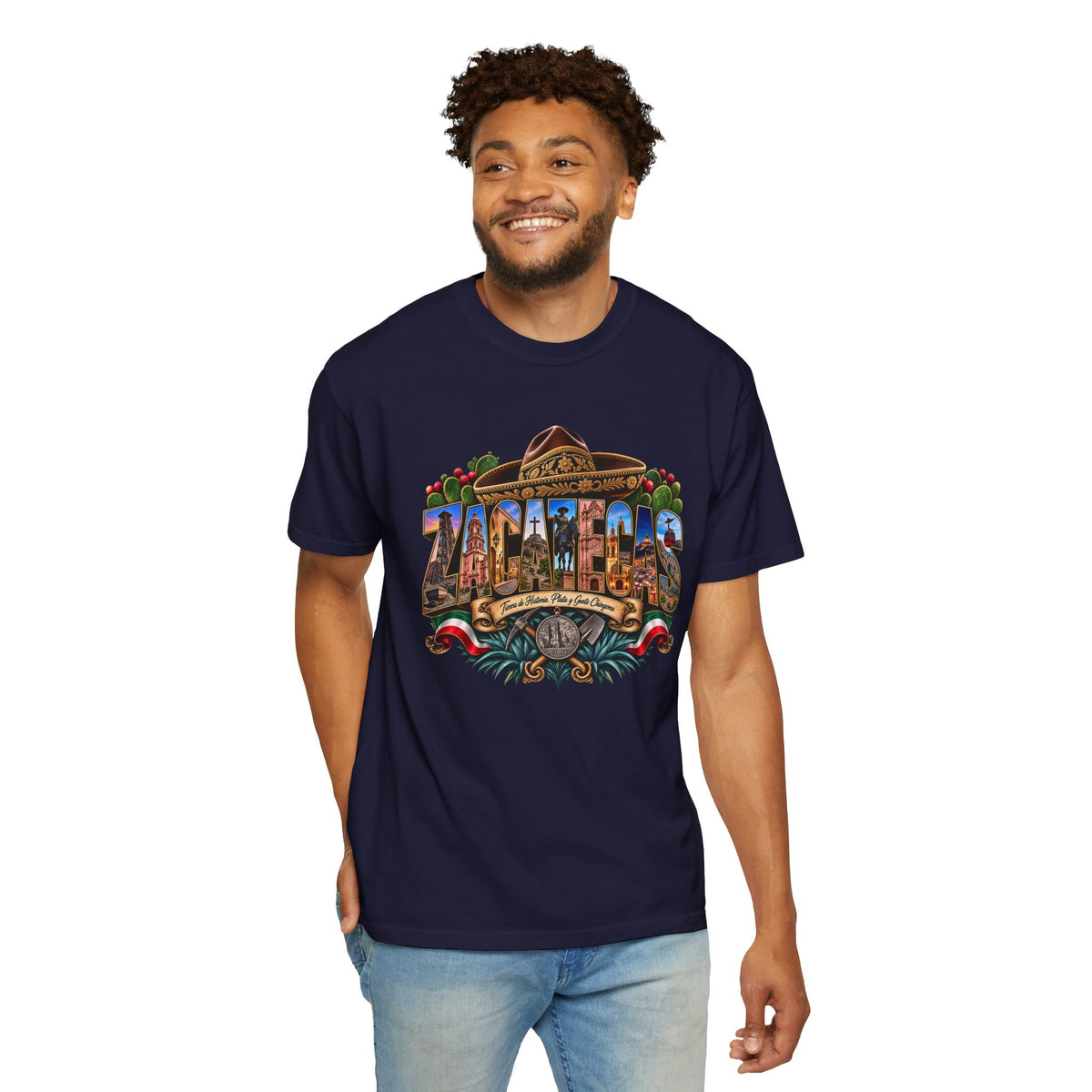 Zacatecas Postcard T-Shirt | Desert Cactus City Skyline