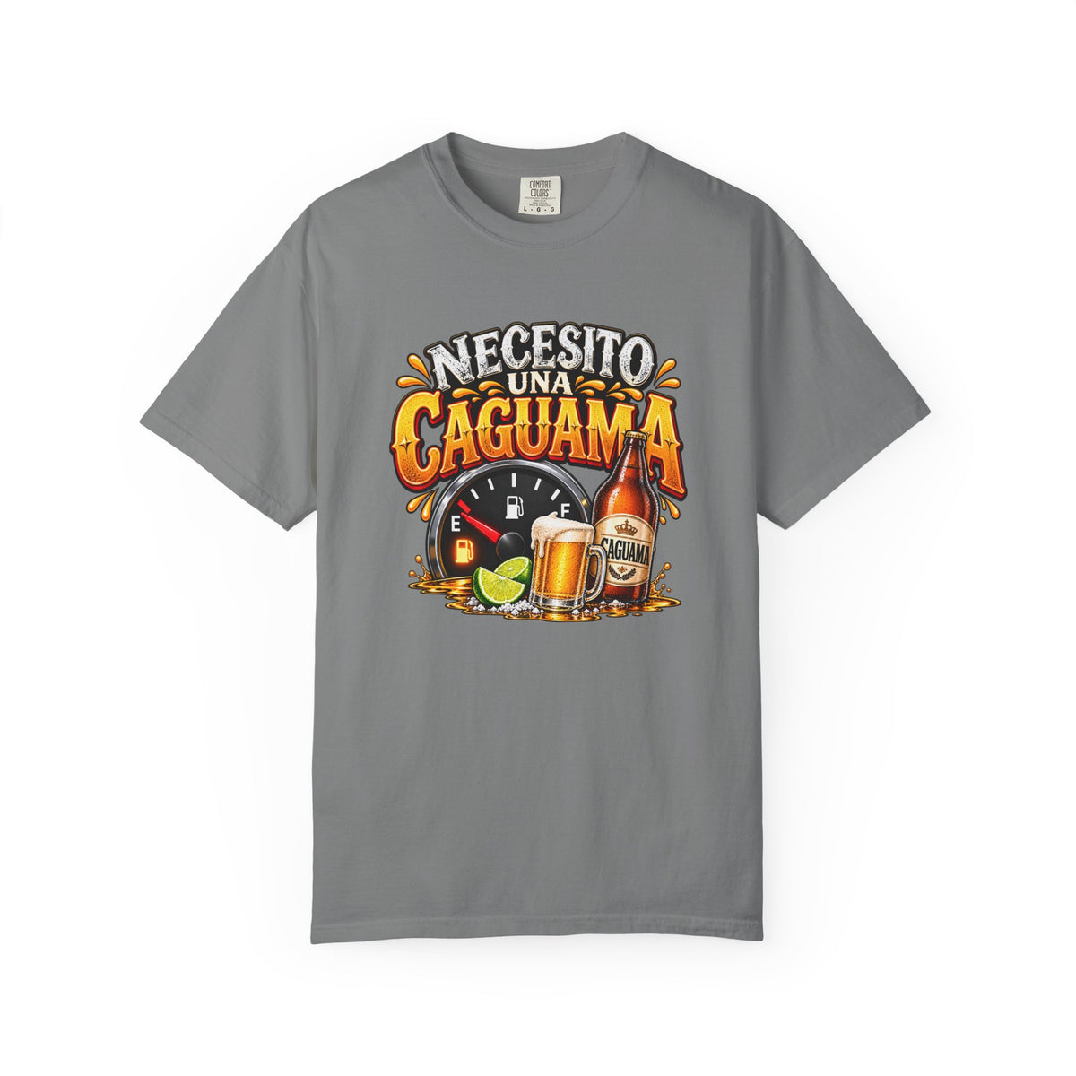Necesito Una Caguama T-shirt | Beer Bottle, Mug & Lime Design