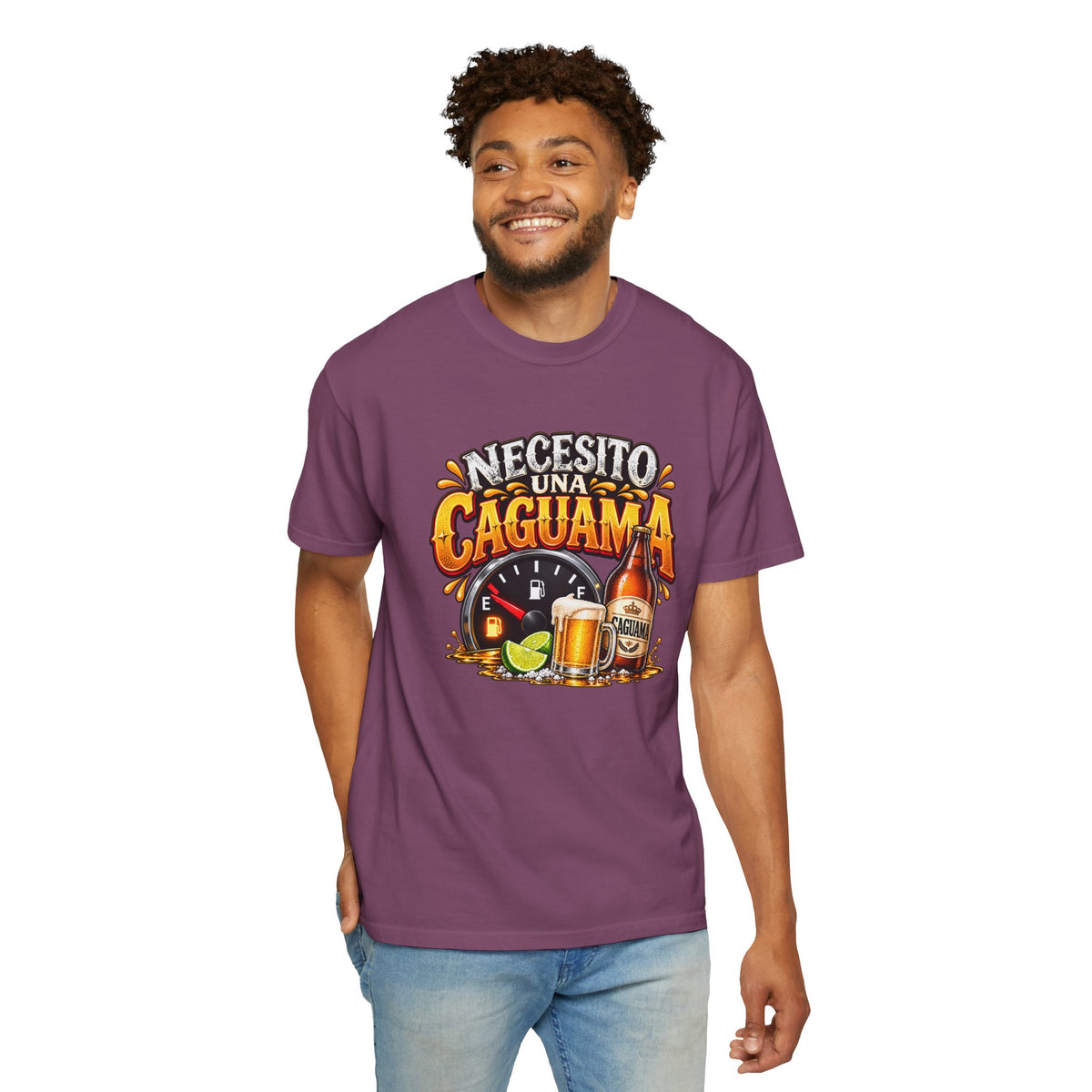 Necesito Una Caguama T-shirt | Beer Bottle, Mug & Lime Design