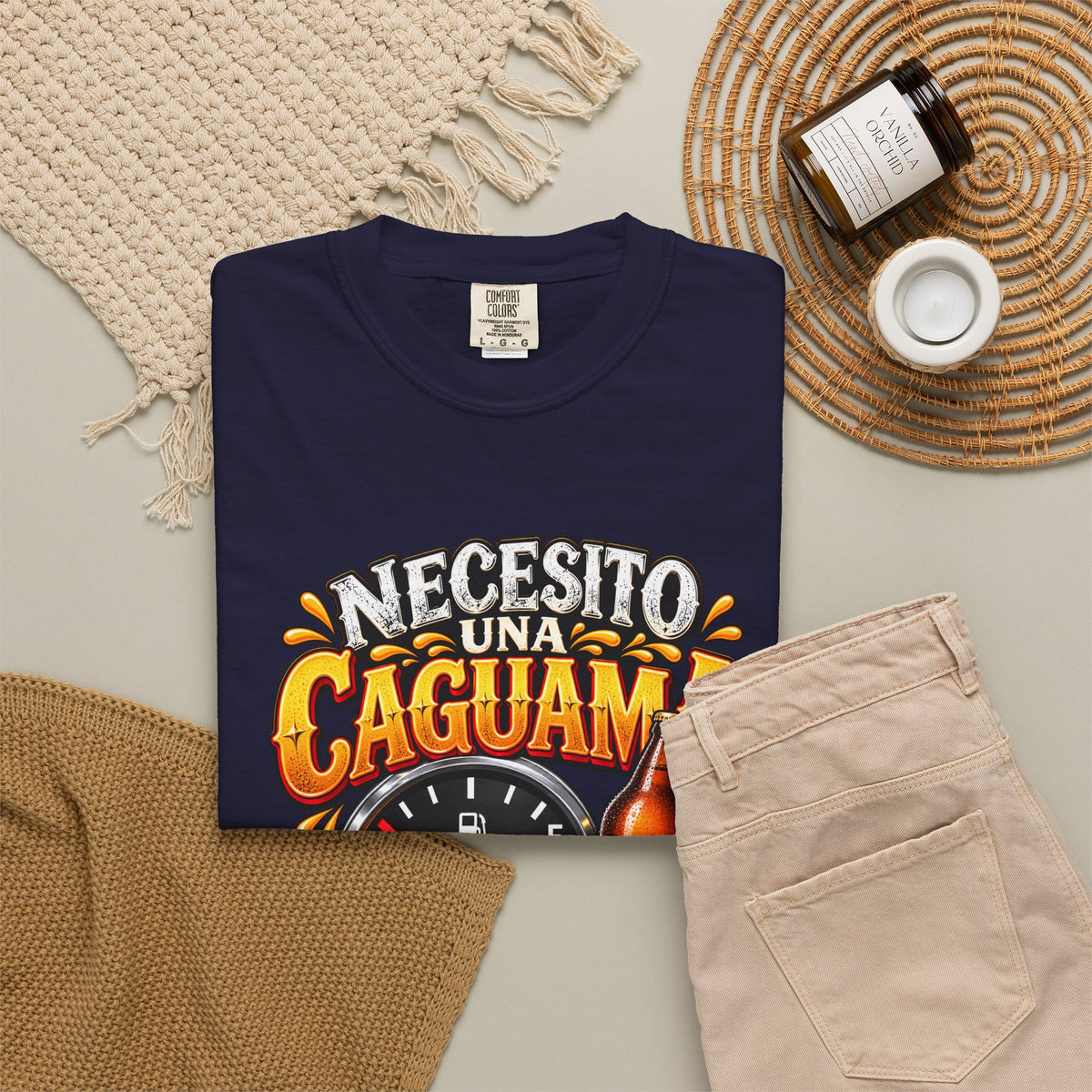 Necesito Una Caguama T-shirt | Beer Bottle, Mug & Lime Design