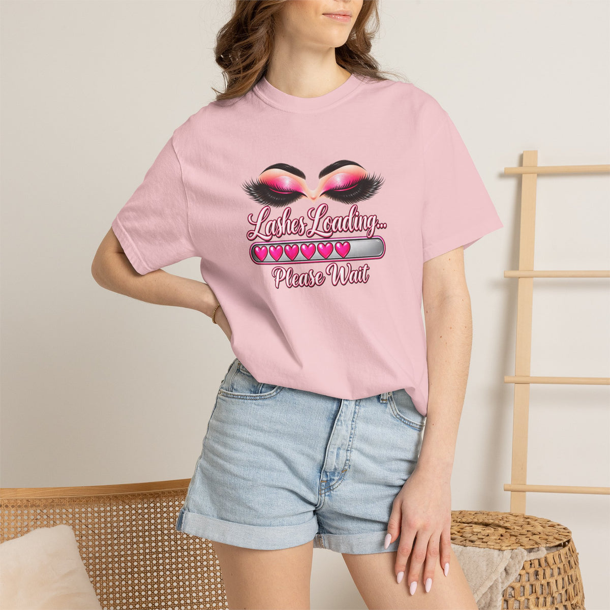 Lashes Loading Please wait Graphic T-Shirt