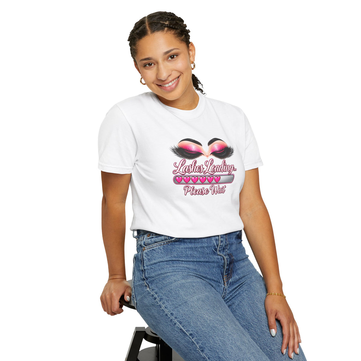 Lashes Loading Please wait Graphic T-Shirt