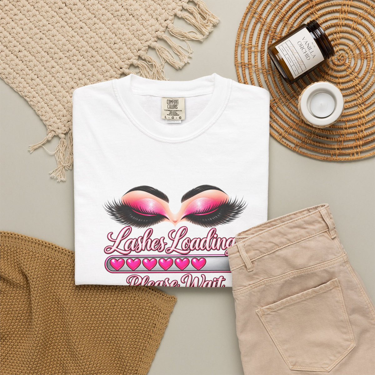 Lashes Loading Please wait Graphic T-Shirt