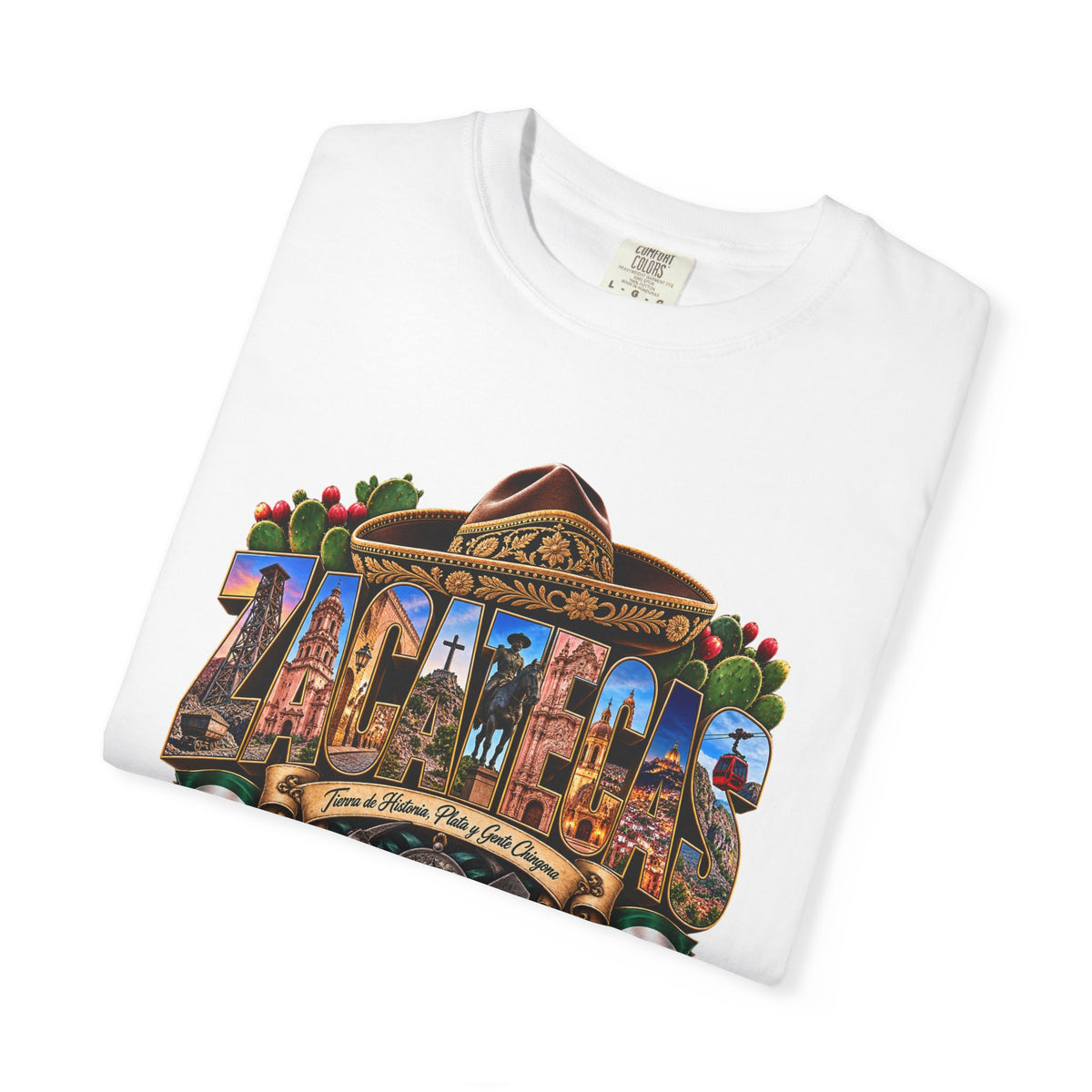Zacatecas Postcard T-Shirt | Desert Cactus City Skyline