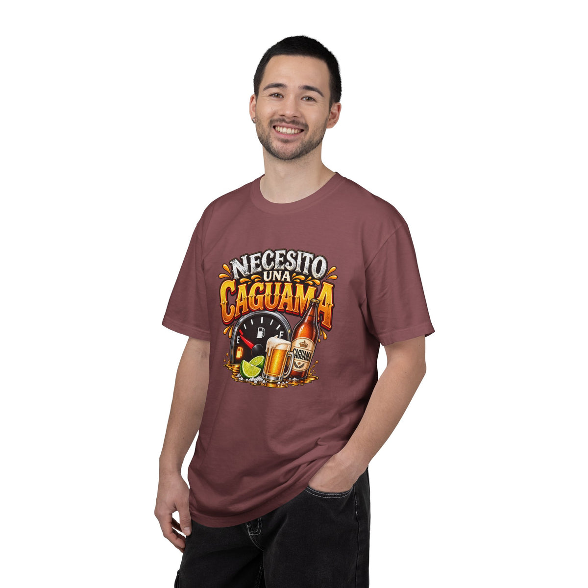 Necesito Una Caguama T-shirt | Beer Bottle, Mug & Lime Design