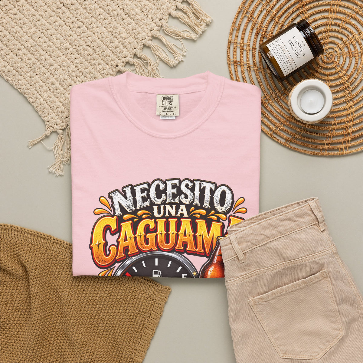 Necesito Una Caguama T-shirt | Beer Bottle, Mug & Lime Design
