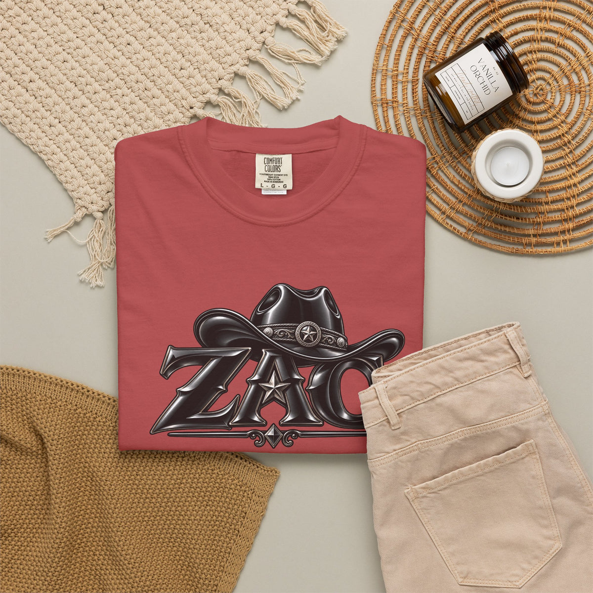 ZAC cowboy logo T-shirt | Western ranch graphic tee