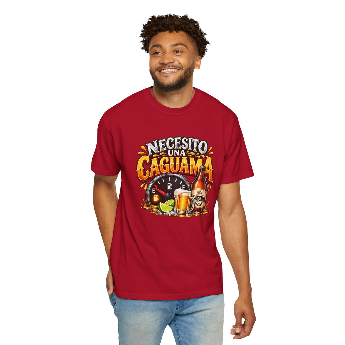 Necesito Una Caguama T-shirt | Beer Bottle, Mug & Lime Design