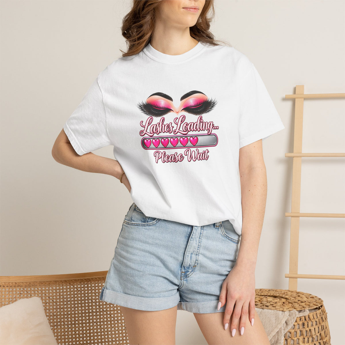 Lashes Loading Please wait Graphic T-Shirt