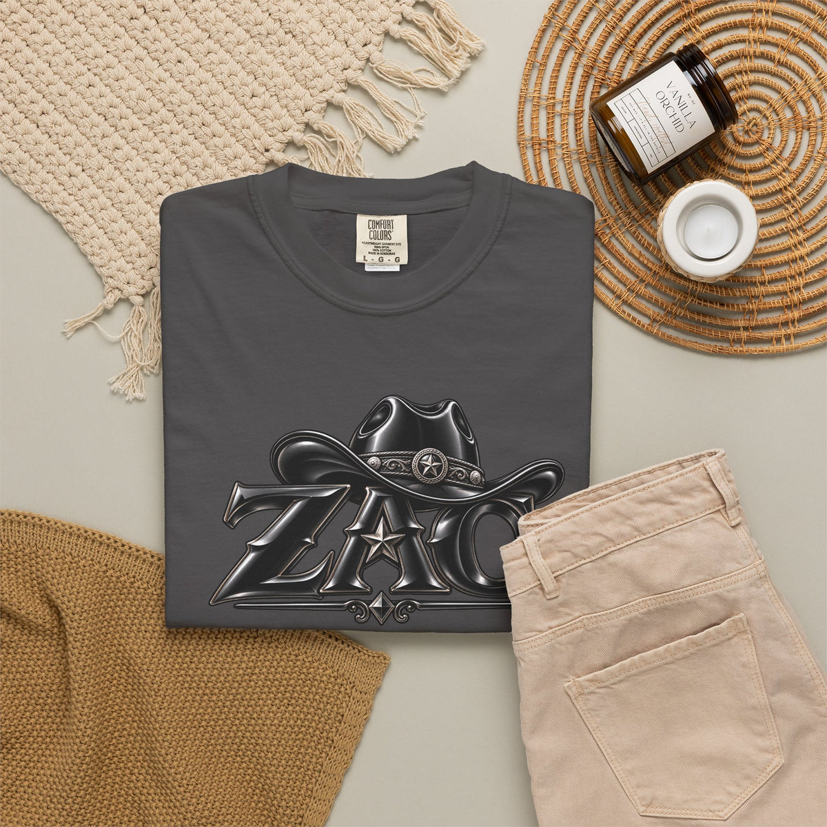 ZAC cowboy logo T-shirt | Western ranch graphic tee