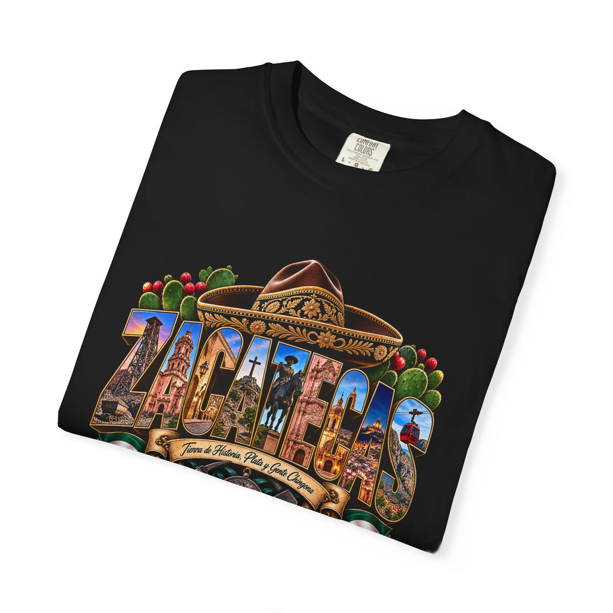 Zacatecas Postcard T-Shirt | Desert Cactus City Skyline