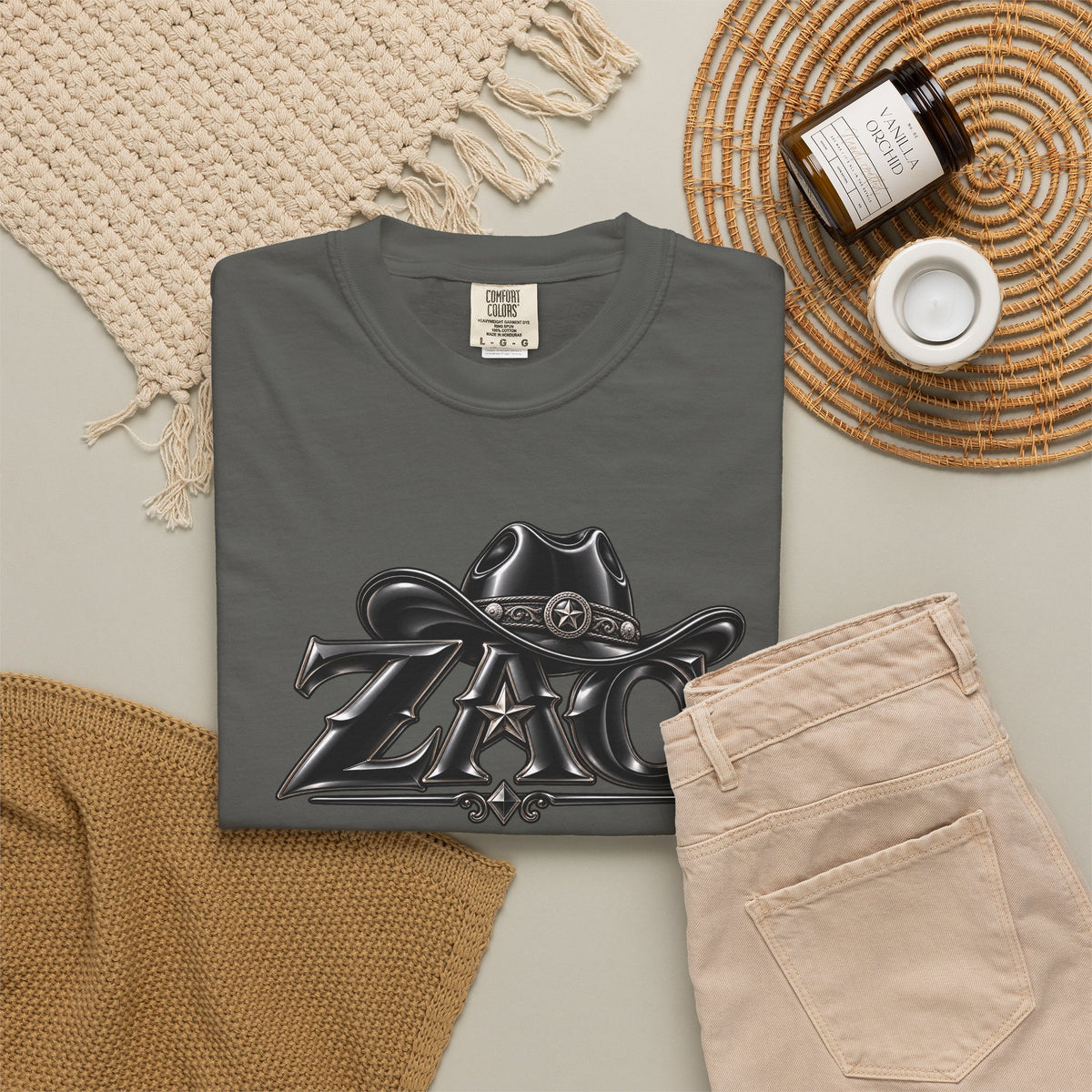 ZAC cowboy logo T-shirt | Western ranch graphic tee