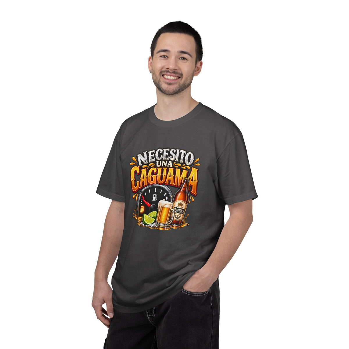 Necesito Una Caguama T-shirt | Beer Bottle, Mug & Lime Design