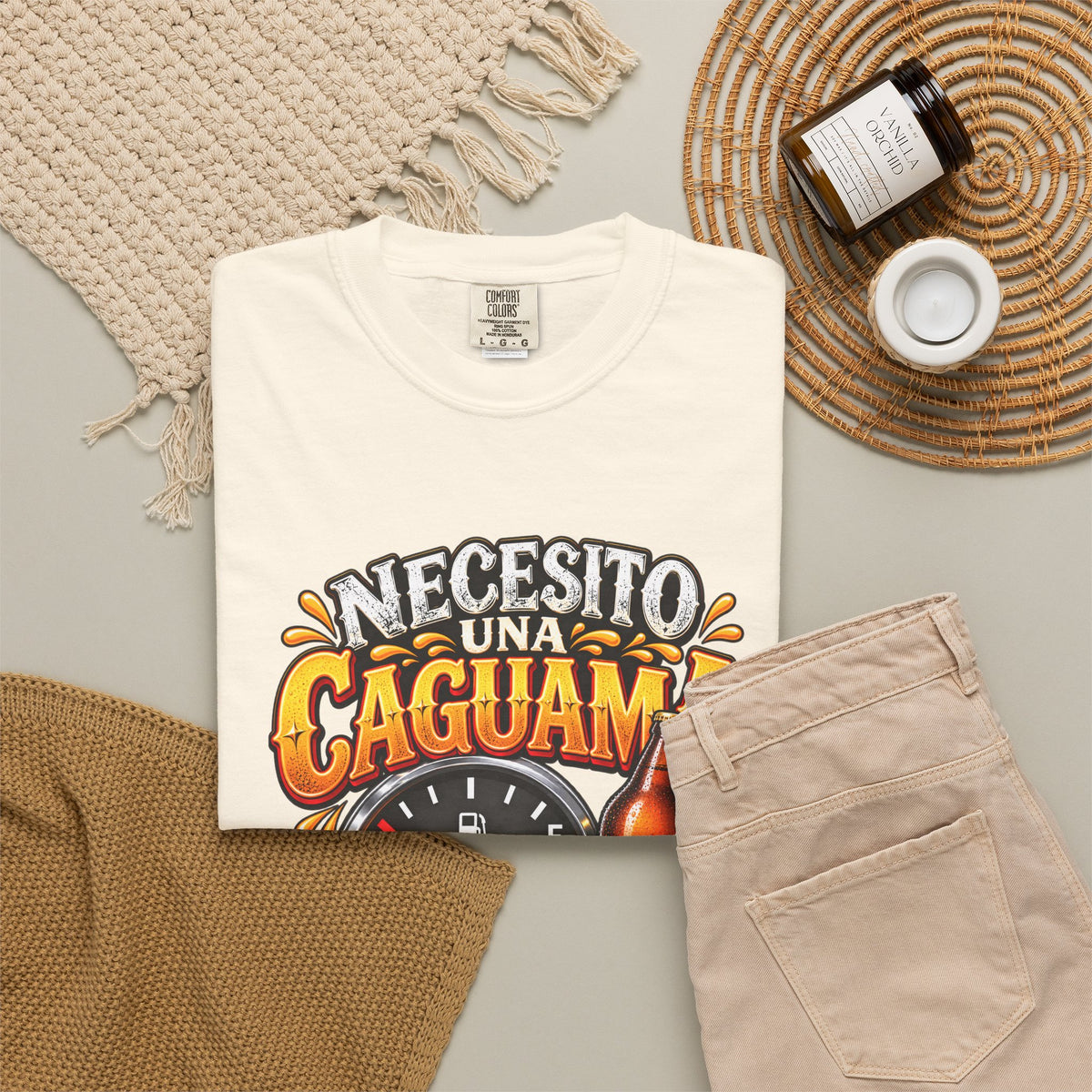 Necesito Una Caguama T-shirt | Beer Bottle, Mug & Lime Design