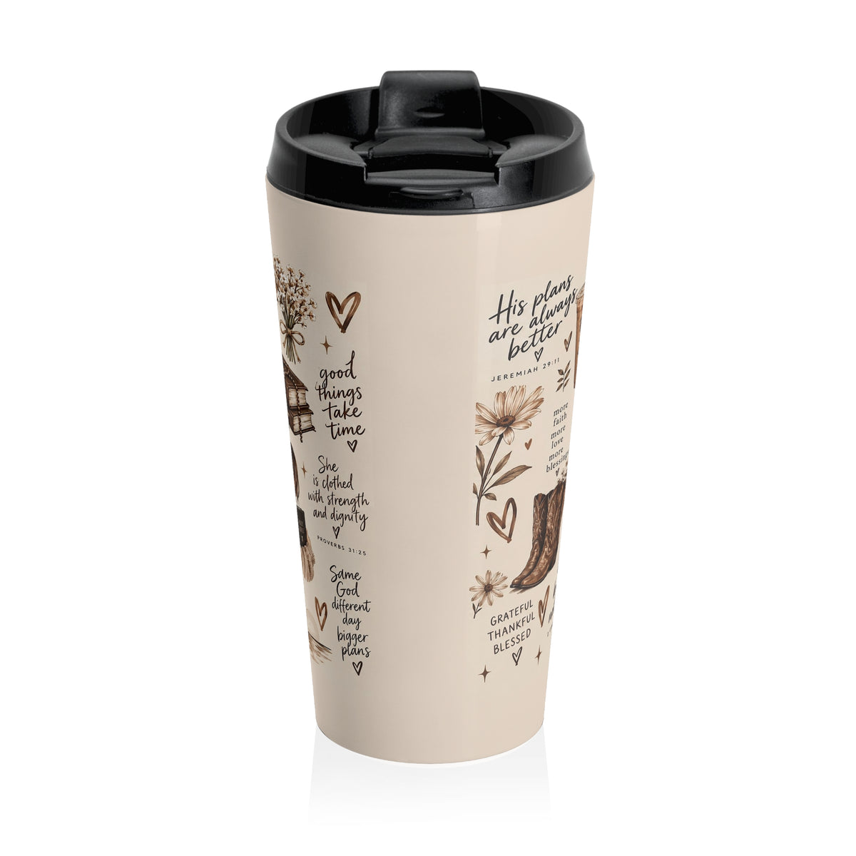 Faith & Farmhouse Stainless Steel Travel Mug