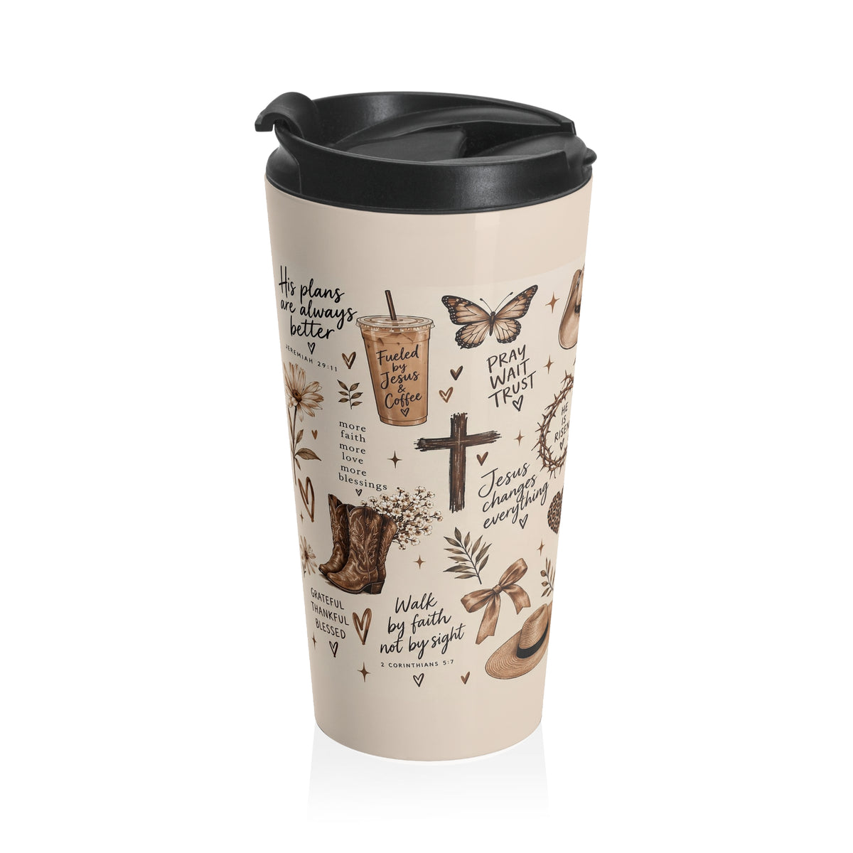 Faith & Farmhouse Stainless Steel Travel Mug
