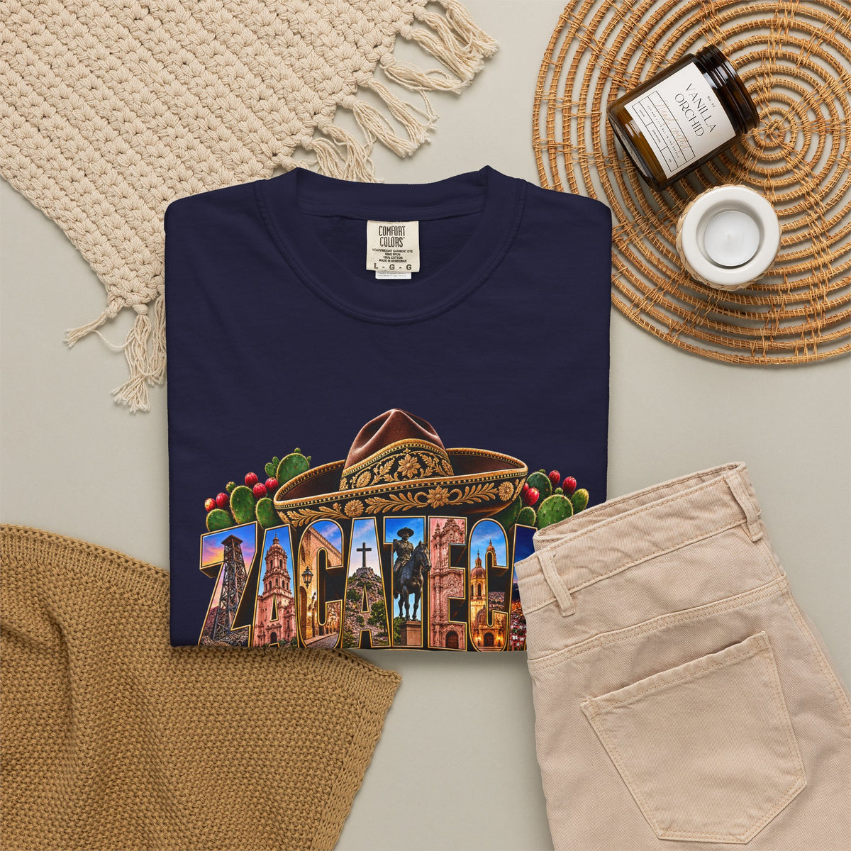 Zacatecas Postcard T-Shirt | Desert Cactus City Skyline