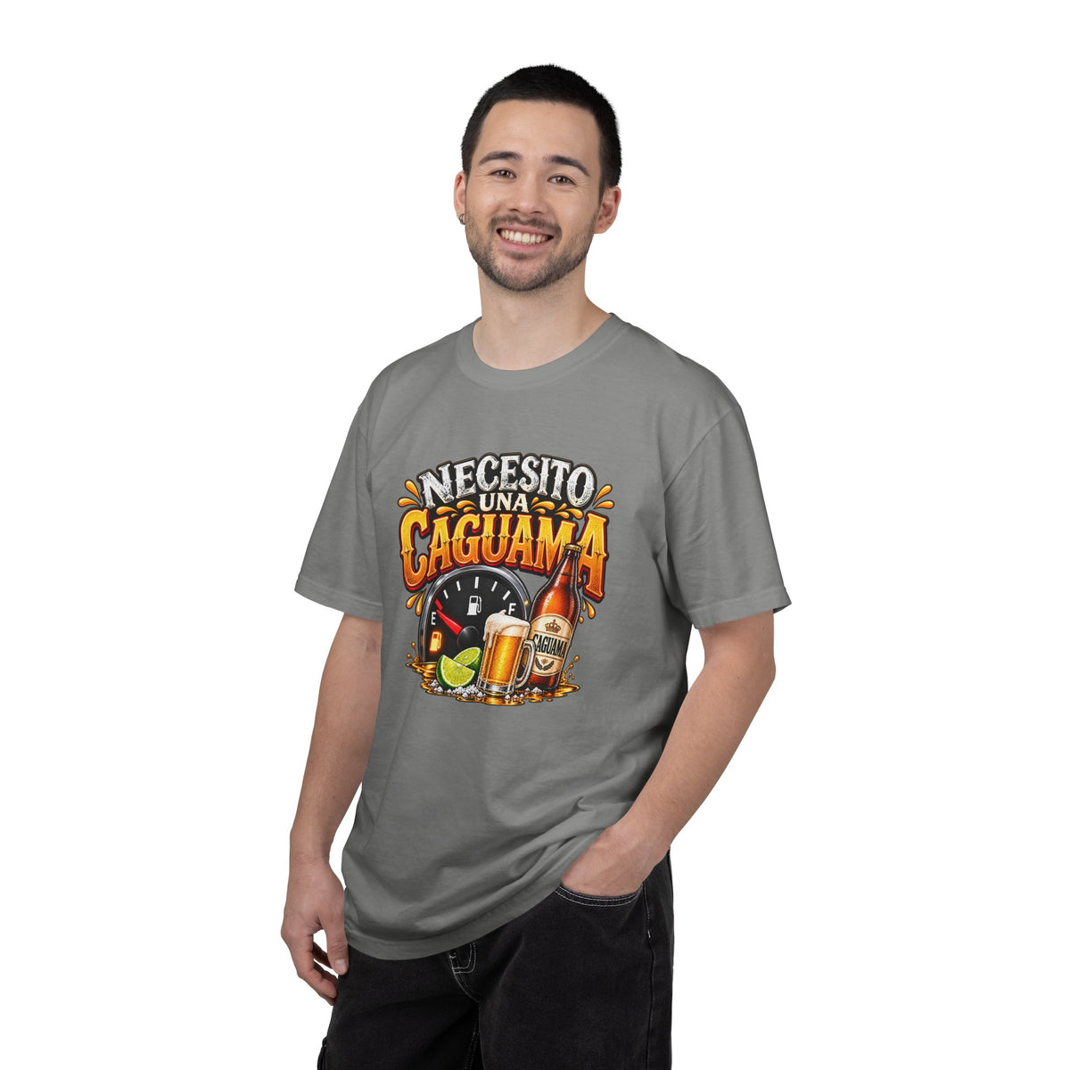 Necesito Una Caguama T-shirt | Beer Bottle, Mug & Lime Design