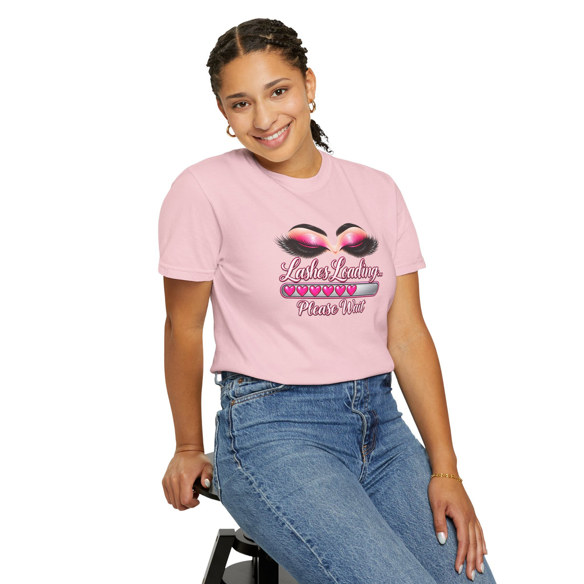 Lashes Loading Please wait Graphic T-Shirt