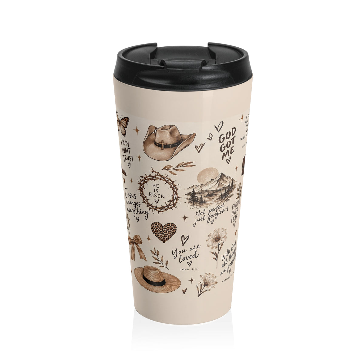 Faith & Farmhouse Stainless Steel Travel Mug