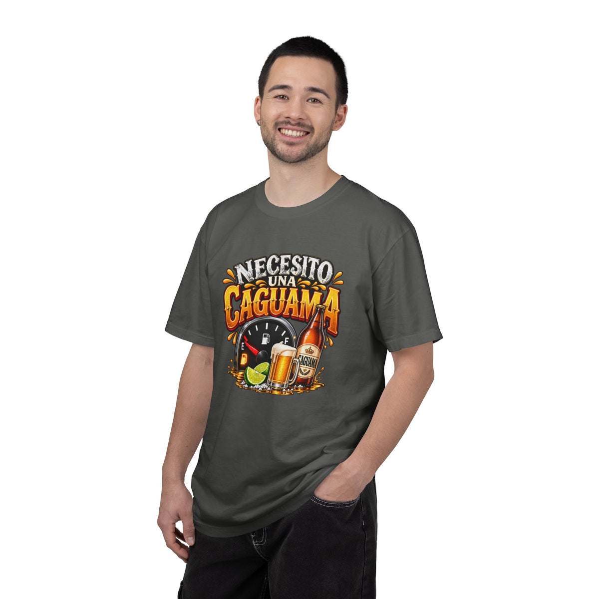 Necesito Una Caguama T-shirt | Beer Bottle, Mug & Lime Design