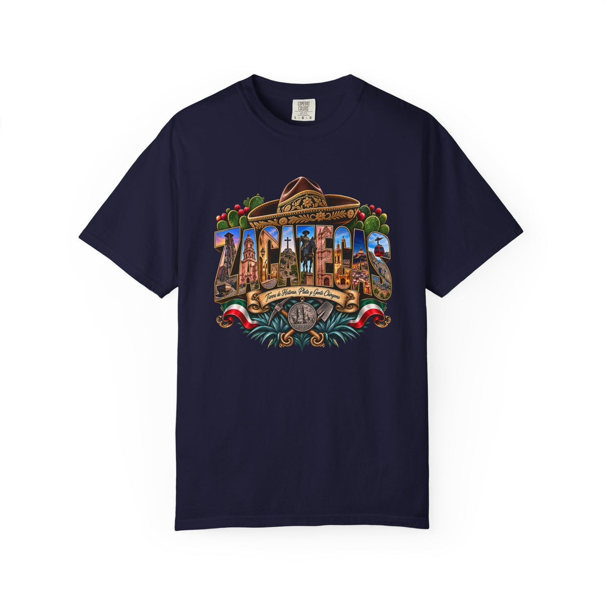 Zacatecas Postcard T-Shirt | Desert Cactus City Skyline