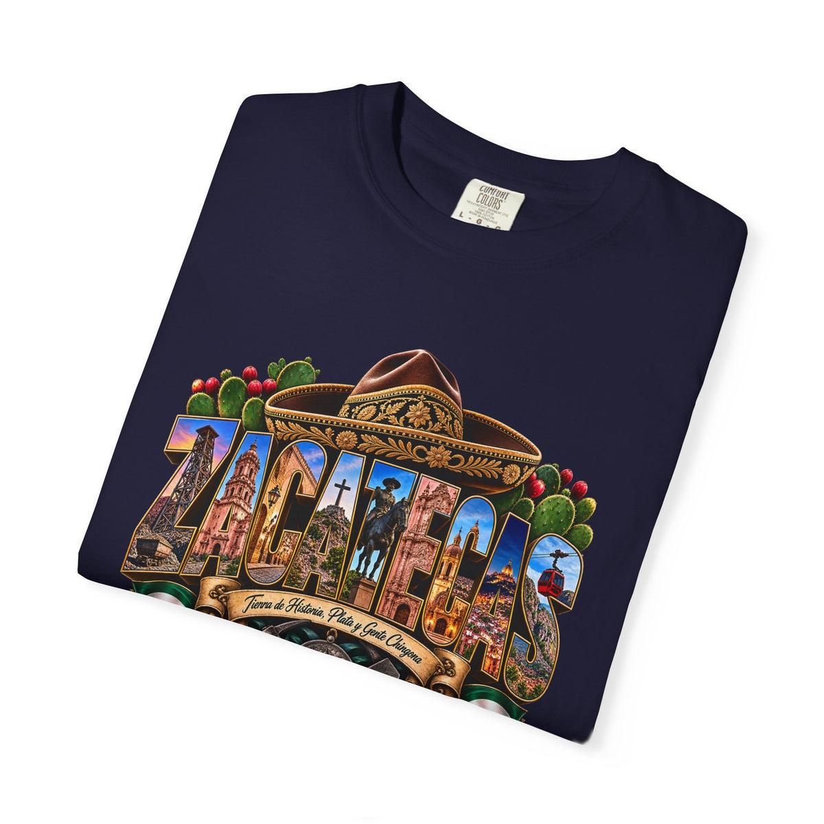Zacatecas Postcard T-Shirt | Desert Cactus City Skyline