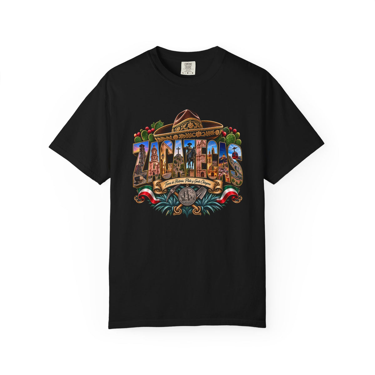 Zacatecas Postcard T-Shirt | Desert Cactus City Skyline