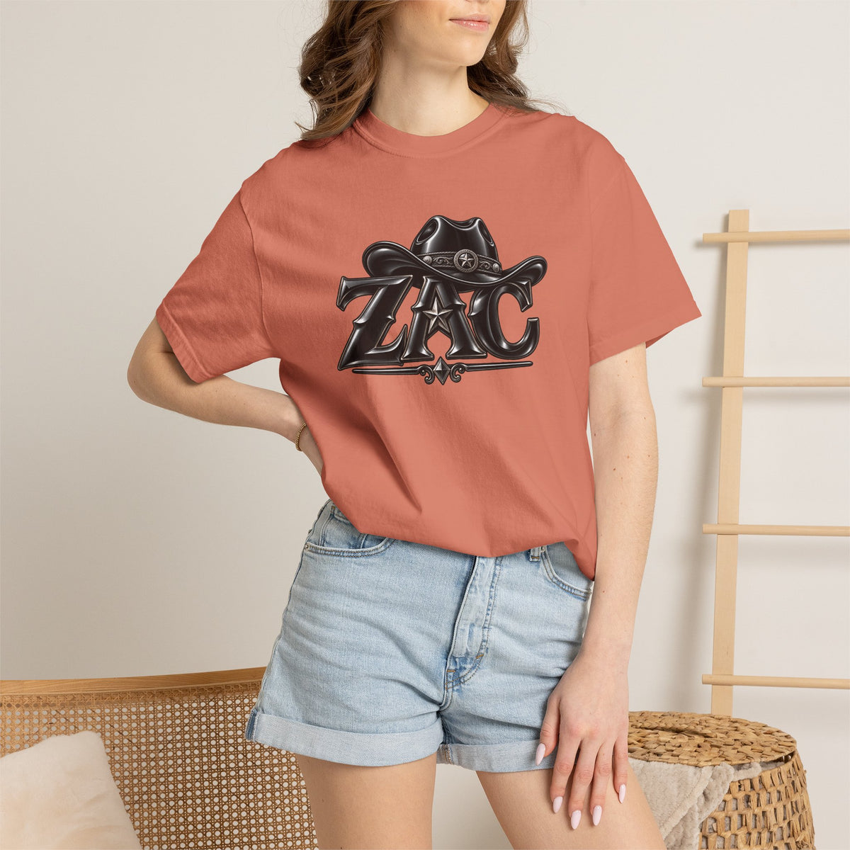 ZAC cowboy logo T-shirt | Western ranch graphic tee