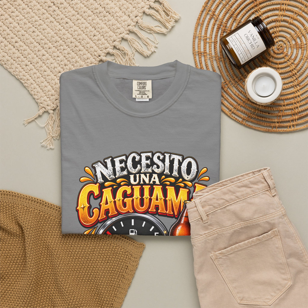Necesito Una Caguama T-shirt | Beer Bottle, Mug & Lime Design