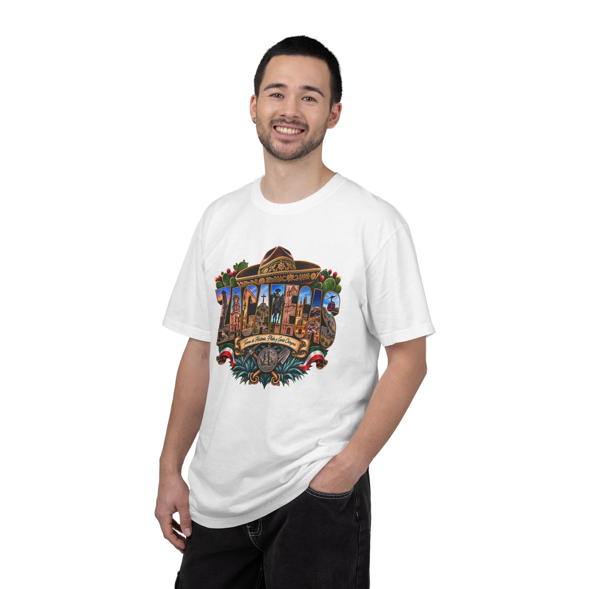 Zacatecas Postcard T-Shirt | Desert Cactus City Skyline