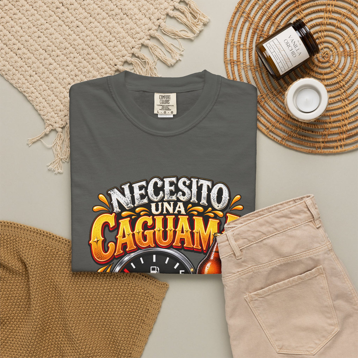 Necesito Una Caguama T-shirt | Beer Bottle, Mug & Lime Design
