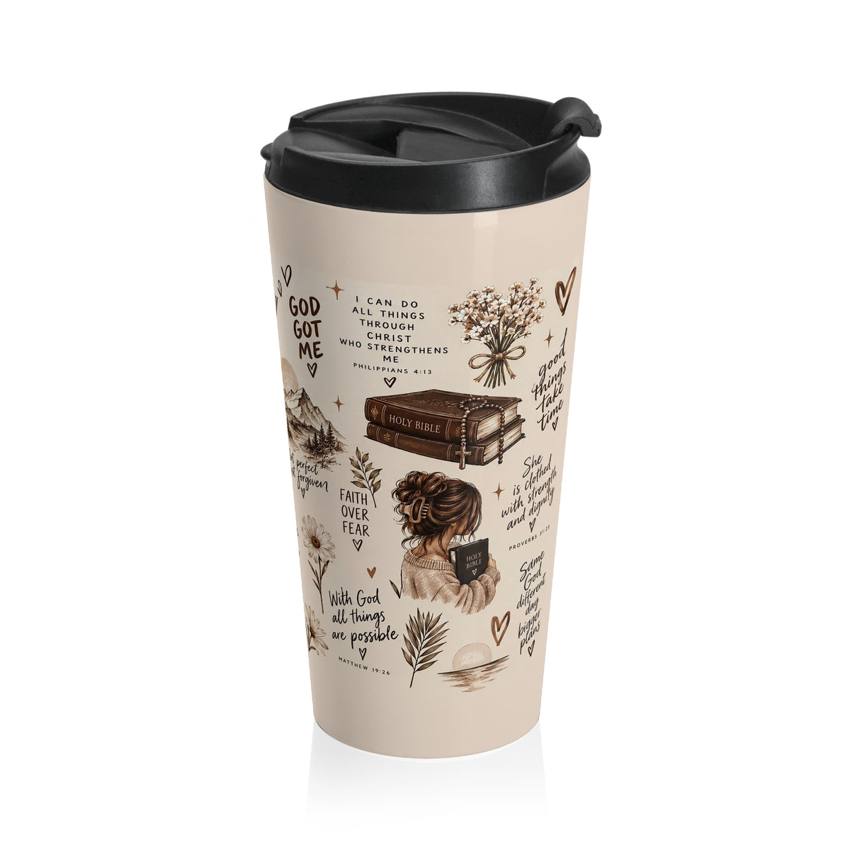 Faith & Farmhouse Stainless Steel Travel Mug