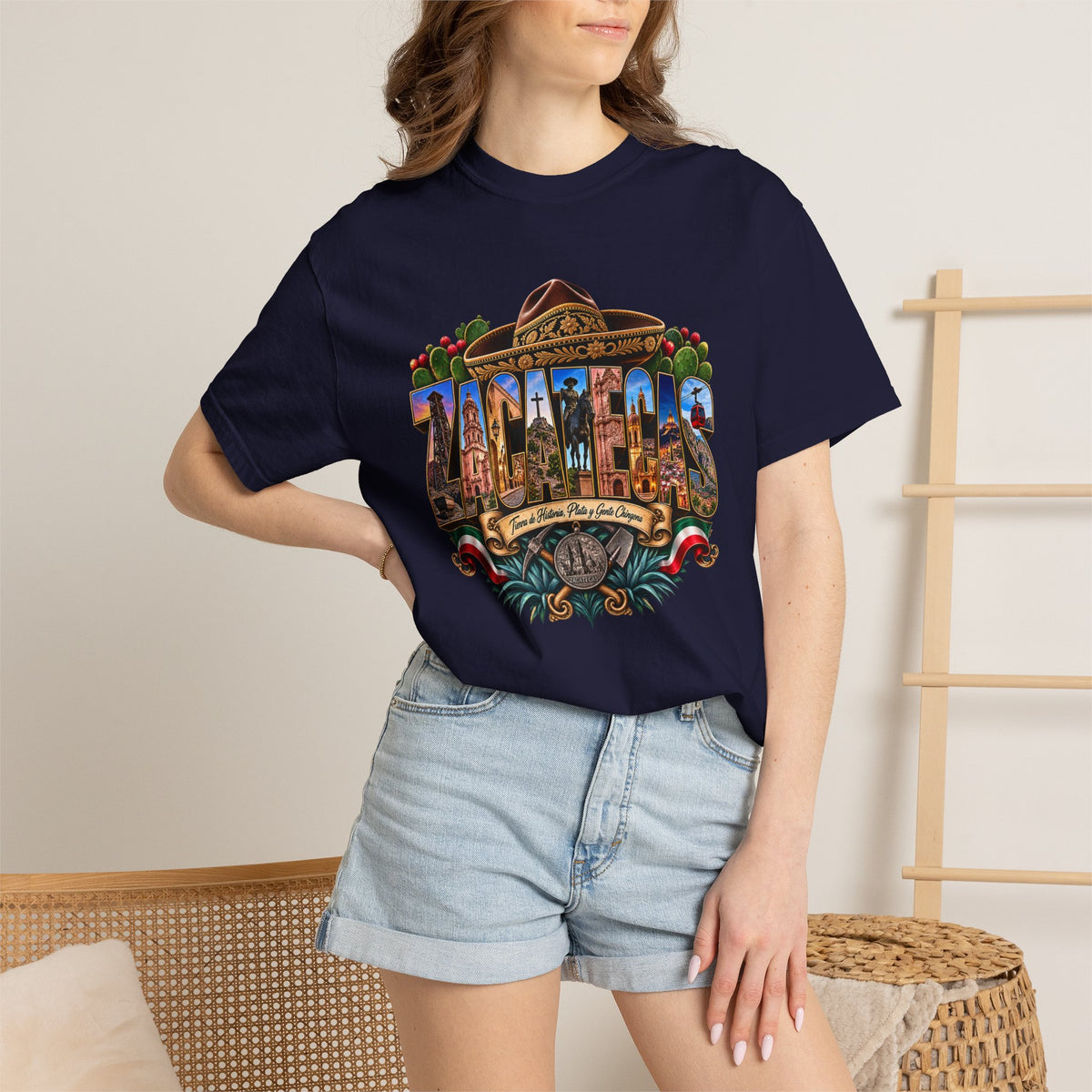 Zacatecas Postcard T-Shirt | Desert Cactus City Skyline