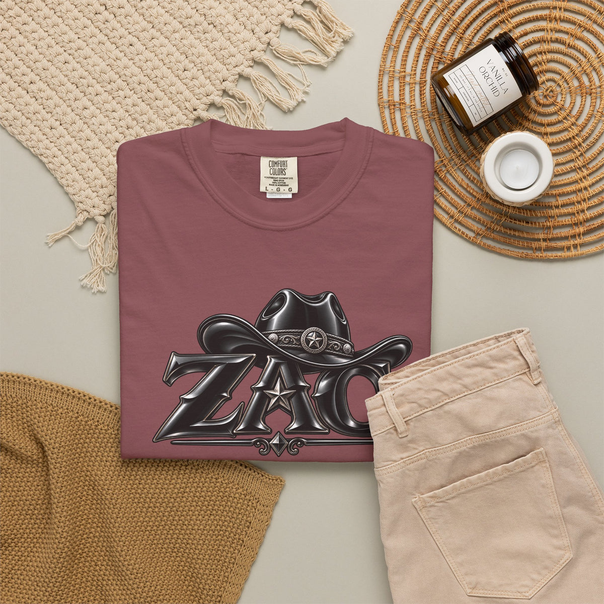 ZAC cowboy logo T-shirt | Western ranch graphic tee