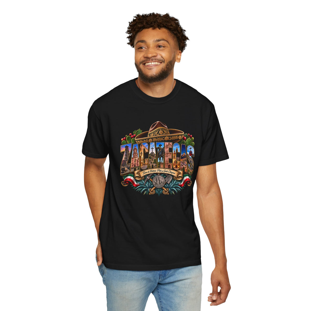 Zacatecas Postcard T-Shirt | Desert Cactus City Skyline