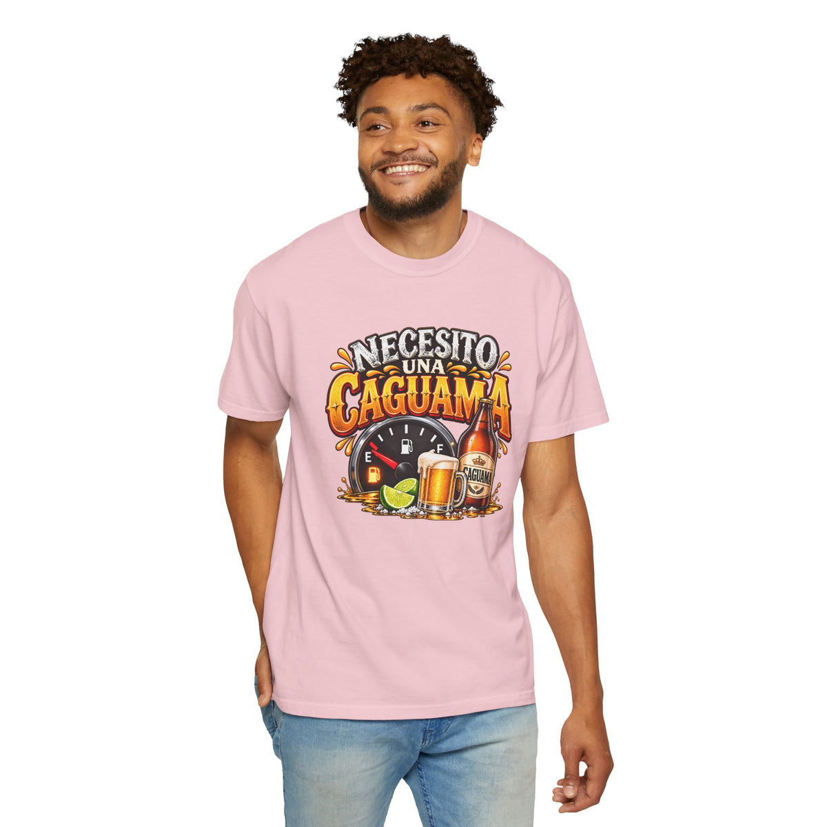 Necesito Una Caguama T-shirt | Beer Bottle, Mug & Lime Design